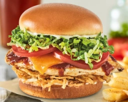Red Robin Whiskey River® BBQ Chicken Sandwich Price & Nutrition Whiskey River® BBQ Chicken Sandwich